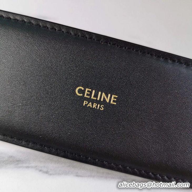 Luxury Discount Celine SMALL CAMERA BAG IN TRIOMPHE CANVAS CL90822 black