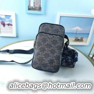 Good Taste Celine SMALL CAMERA BAG IN TRIOMPHE CANVAS CL90832 black