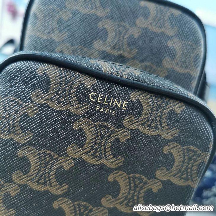 Good Taste Celine SMALL CAMERA BAG IN TRIOMPHE CANVAS CL90832 black