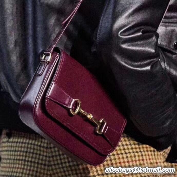 New Design Celine SMALL CLASSIC BAG IN BOX CALFSKIN CL91373 Burgundy