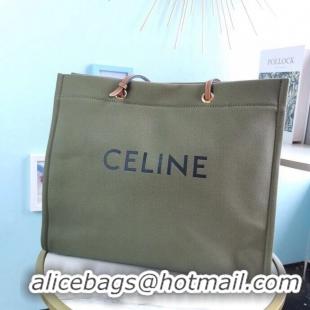 Top Design Celine Original Leather shopping Bag CL92172 blackish green