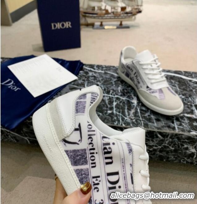 Purchase Dior Men's Sneakers in Printed Calfskin and Light Grey Suede 02261