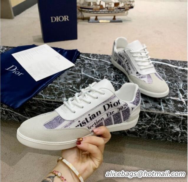 Purchase Dior Men's Sneakers in Printed Calfskin and Light Grey Suede 02261