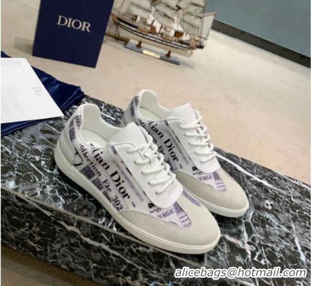 Purchase Dior Men's Sneakers in Printed Calfskin and Light Grey Suede 02261