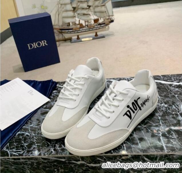 Good Quality Dior Men's Sneakers in Dior Calfskin and Light Grey Suede 02262