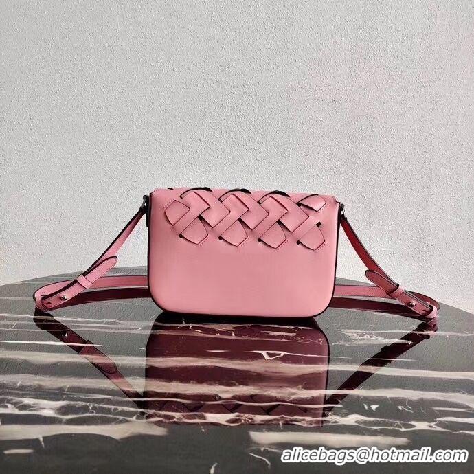 Super Quality Prada Leather Prada Tress Shoulder Bag 1BD246 pink