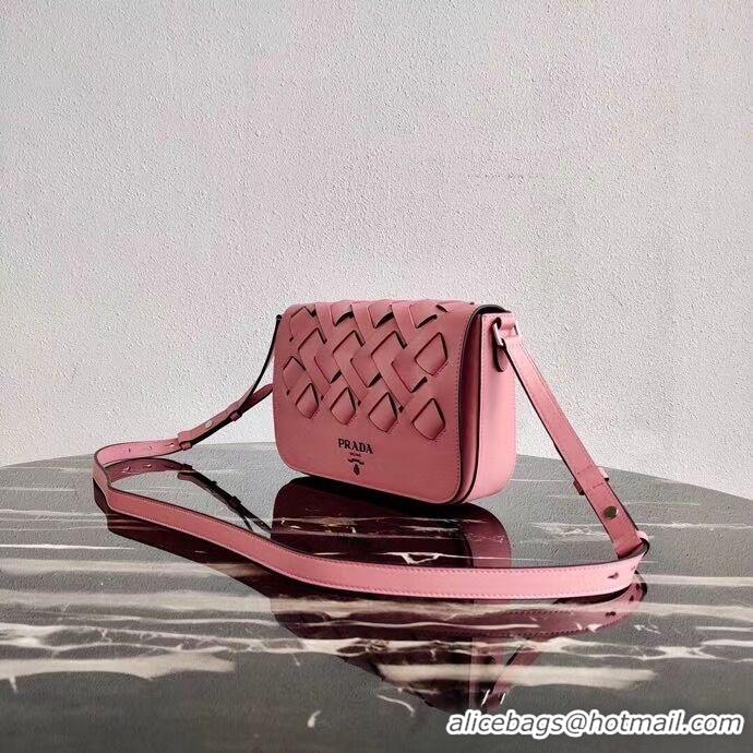 Super Quality Prada Leather Prada Tress Shoulder Bag 1BD246 pink