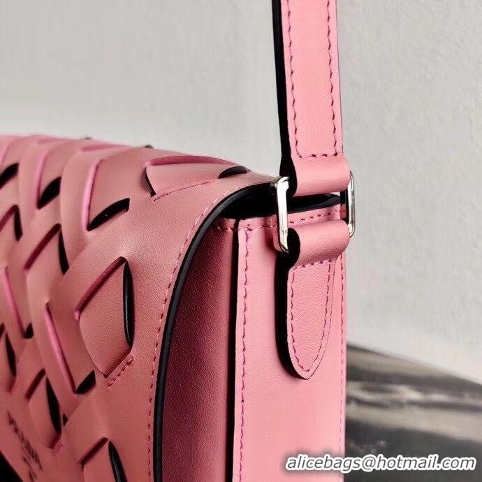 Super Quality Prada Leather Prada Tress Shoulder Bag 1BD246 pink