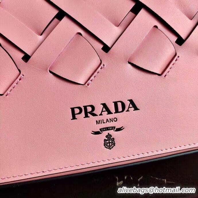 Super Quality Prada Leather Prada Tress Shoulder Bag 1BD246 pink