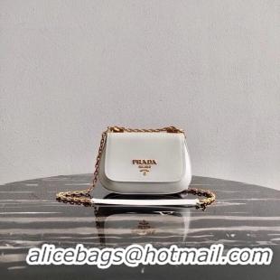 Promotional Prada Saffiano leather shoulder bag 2BD275 white