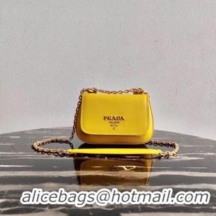 Low Cost Prada Saffiano leather shoulder bag 2BD275 yellow