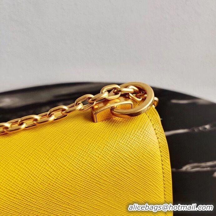 Low Cost Prada Saffiano leather shoulder bag 2BD275 yellow