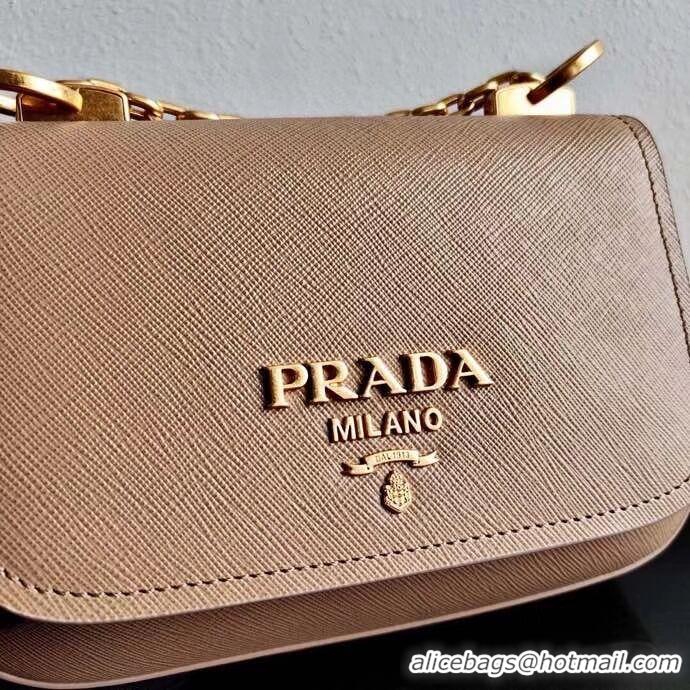 Well Crafted Prada Saffiano leather shoulder bag 2BD275 Biscuits