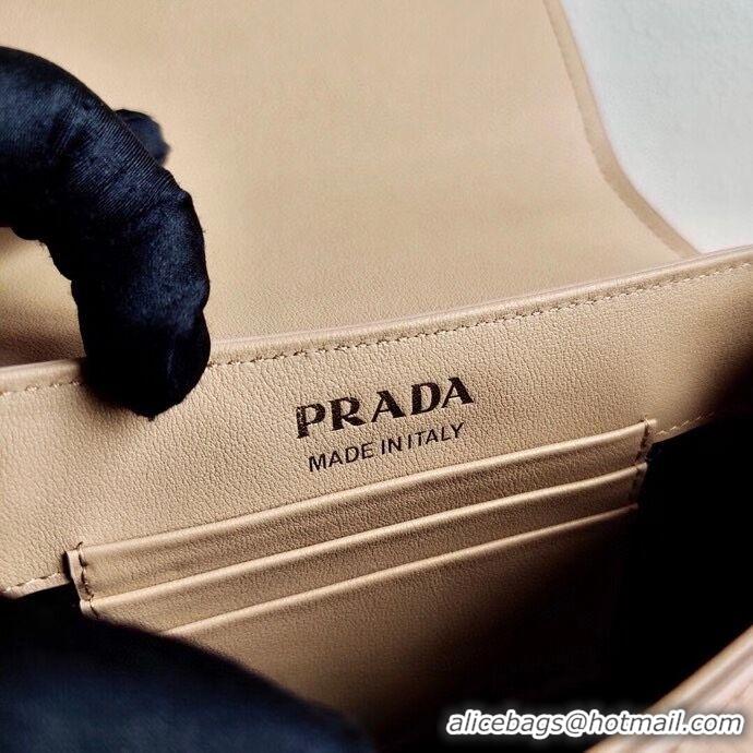 Well Crafted Prada Saffiano leather shoulder bag 2BD275 Biscuits