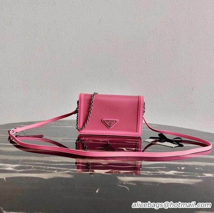 Traditional Discount Prada Saffiano leather shoulder bag 2BP019 rose