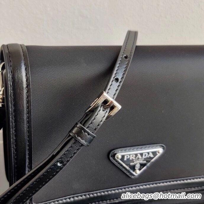 Pretty Style Prada Saffiano leather shoulder bag 2BP019 black