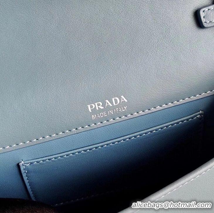 Shop Cheap Prada Saffiano leather shoulder bag 2BP019 blue