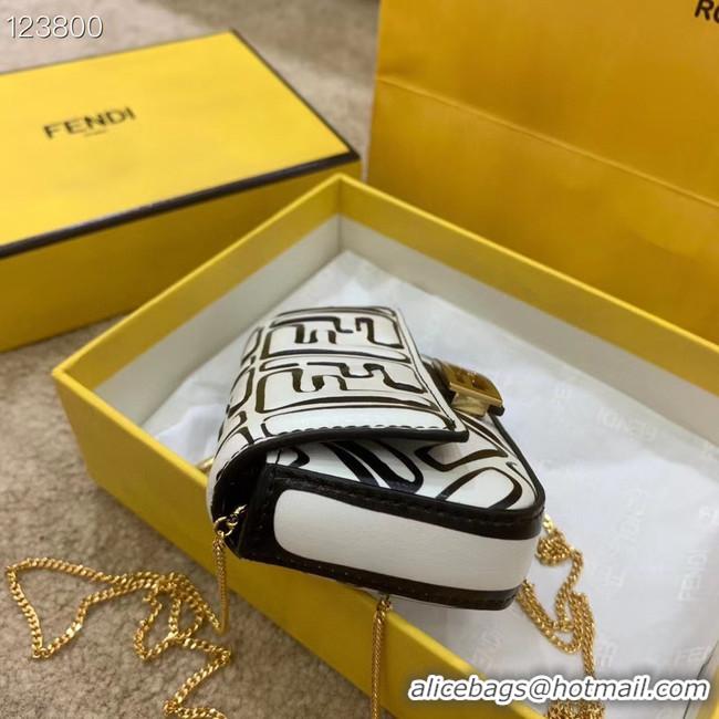 Luxury FENDI NANO BAGUETTE CHARM nappa leather 7AR844