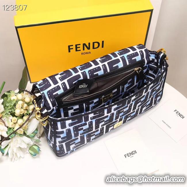 Stylish FENDI fabric bag 8BR600 black