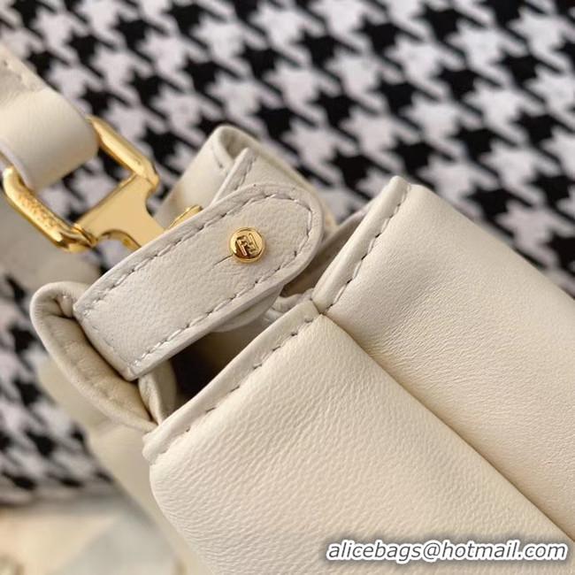 Grade Quality Fendi PEEKABOO ICONIC MINI nappa leather bag 8BN244 white