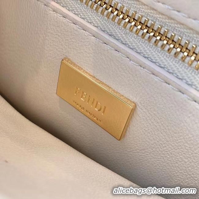 Grade Quality Fendi PEEKABOO ICONIC MINI nappa leather bag 8BN244 white