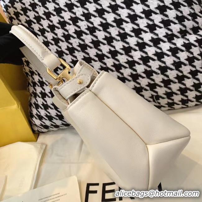 Grade Quality Fendi PEEKABOO ICONIC MINI nappa leather bag 8BN244 white