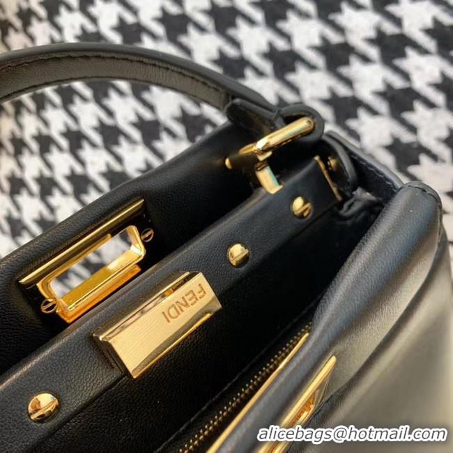 Top Quality Fendi PEEKABOO ICONIC MINI nappa leather bag 8BN244 black