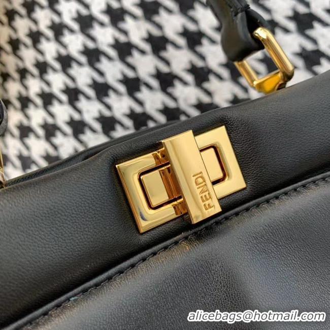 Top Quality Fendi PEEKABOO ICONIC MINI nappa leather bag 8BN244 black