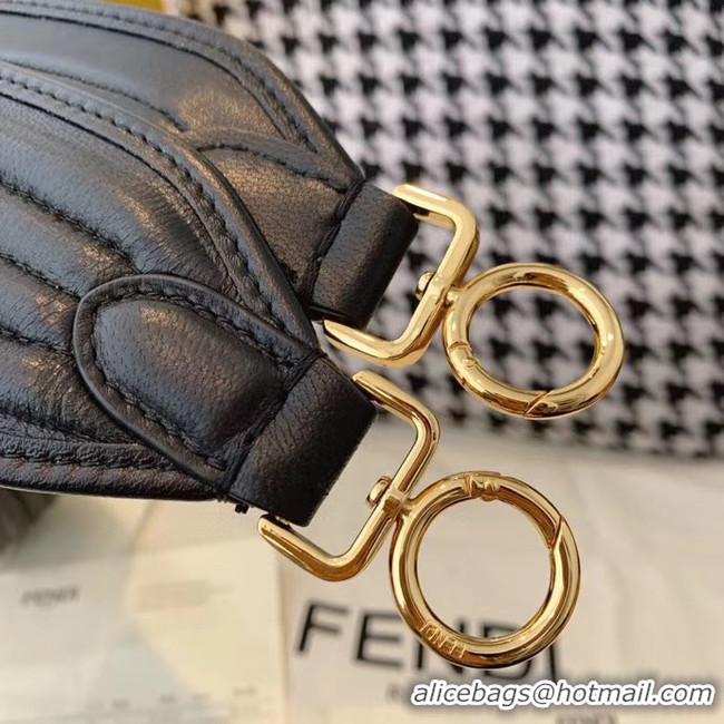 Top Quality Fendi PEEKABOO ICONIC MINI nappa leather bag 8BN244 black