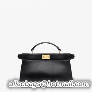 Best Quality Fendi PEEKABOO ISEEU EAST-WEST Black leather bag 8BN323