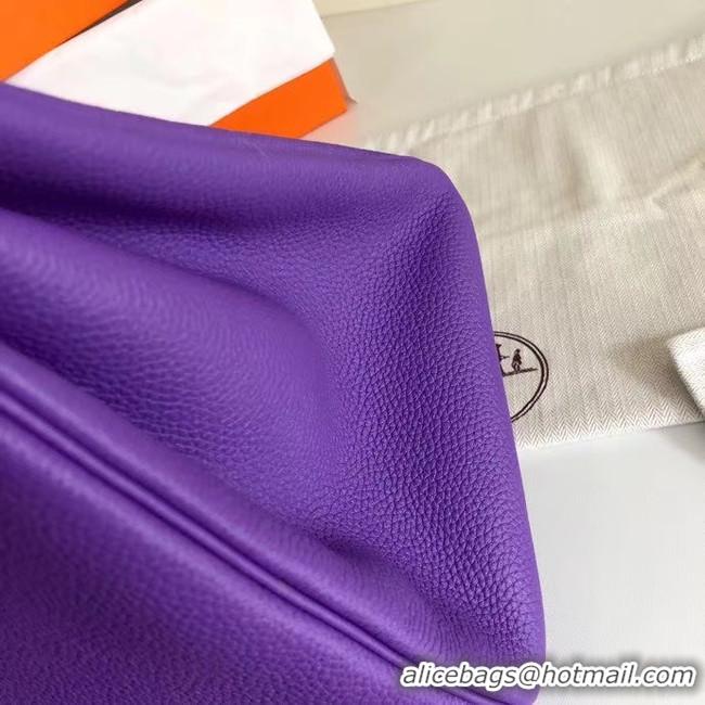 1:1 aaaaa Hermes Birkin Bag Original Leather 17825 purple