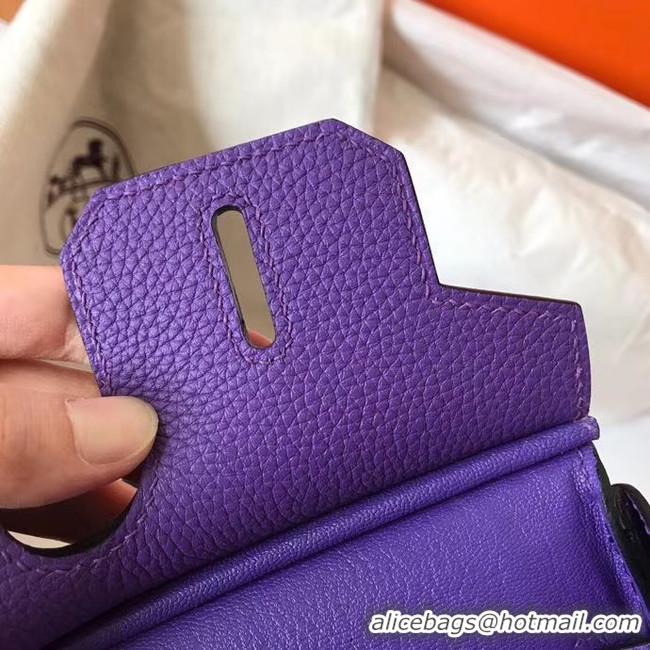 1:1 aaaaa Hermes Birkin Bag Original Leather 17825 purple