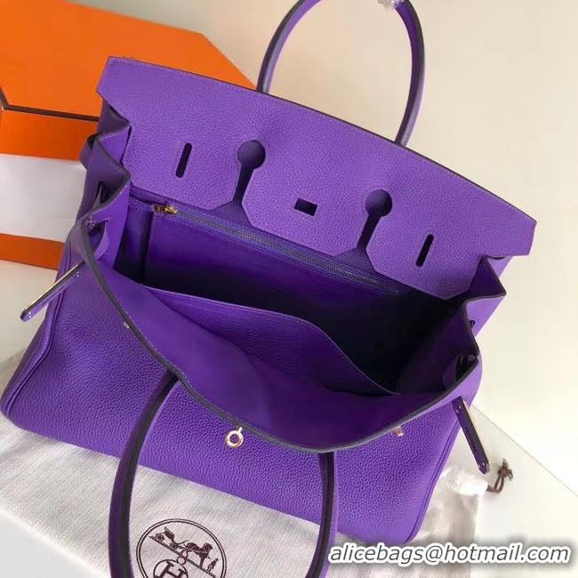 1:1 aaaaa Hermes Birkin Bag Original Leather 17825 purple