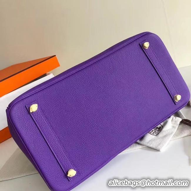 Top Design Hermes Birkin Bag Original Leather 35CM 17825 purple