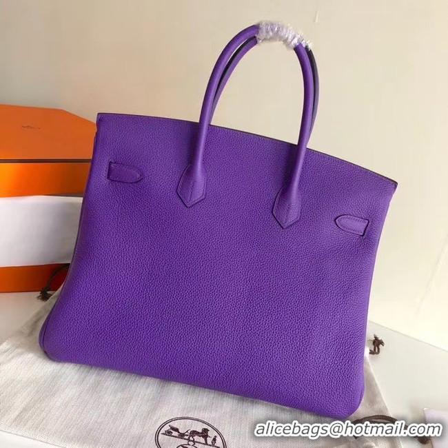 Top Design Hermes Birkin Bag Original Leather 35CM 17825 purple