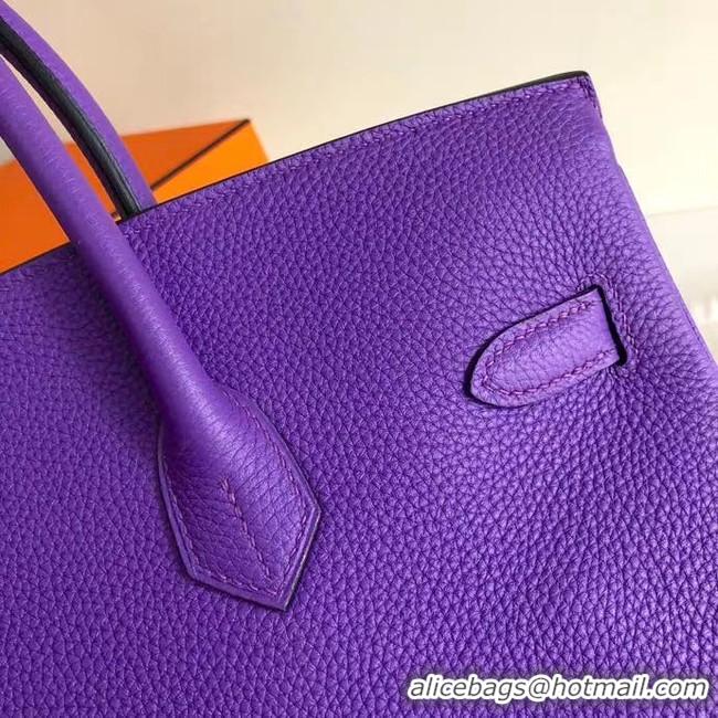 Top Design Hermes Birkin Bag Original Leather 35CM 17825 purple