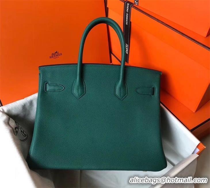 Shop Cheap Hermes Birkin Bag Original Leather 35CM 17825 Green