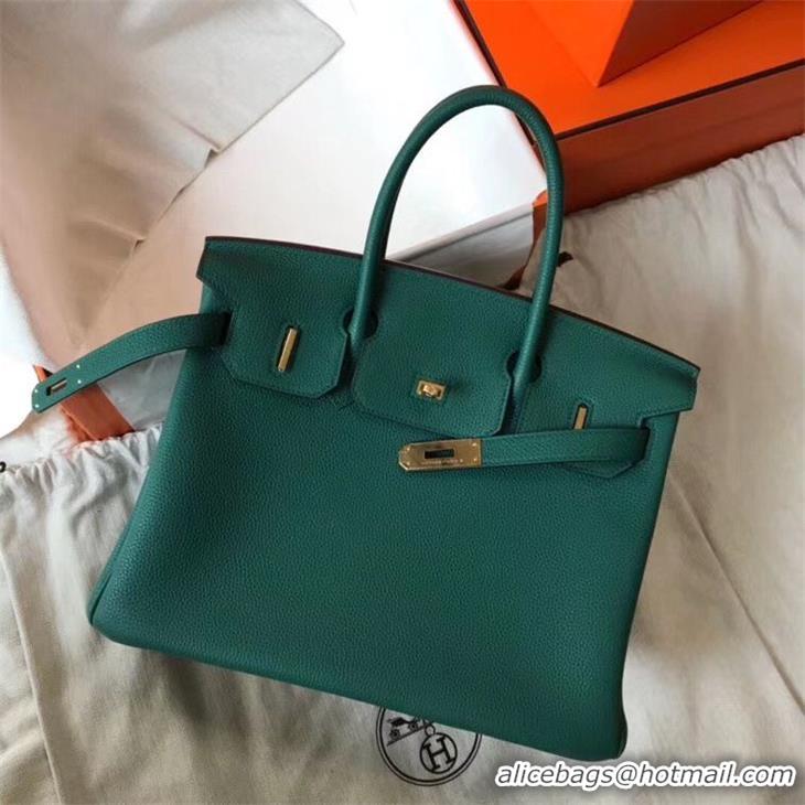 Shop Cheap Hermes Birkin Bag Original Leather 35CM 17825 Green