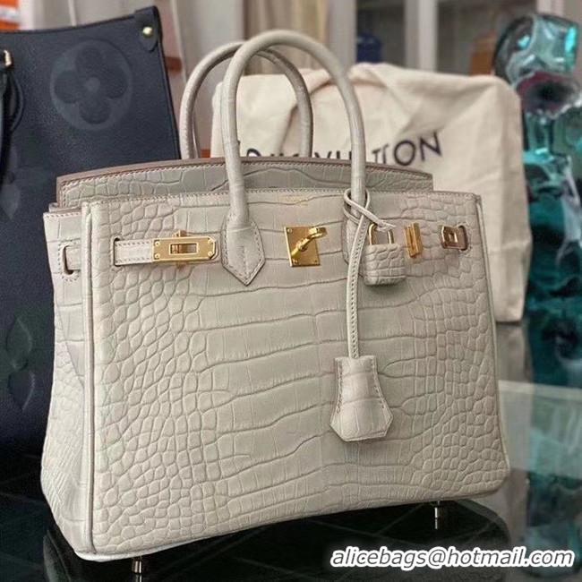 Cheap Price Hermes Birkin Bag Original Leather crocodile HBK35 white