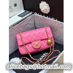 Promotional Cheapest Chanel MINI Flap Bag Original Sheepskin Leather AS1787 Pink