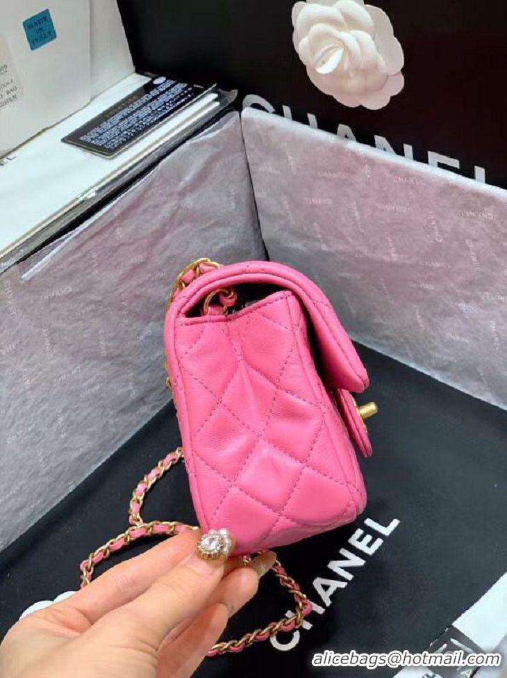 Promotional Cheapest Chanel MINI Flap Bag Original Sheepskin Leather AS1787 Pink