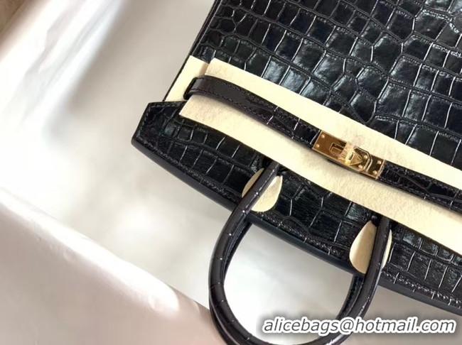 Best Grade Hermes Birkin Bag Original Leather crocodile HBK35 black