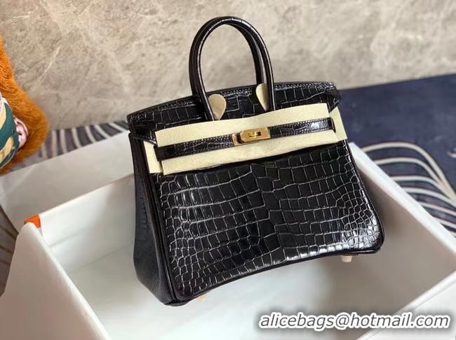 Best Grade Hermes Birkin Bag Original Leather crocodile HBK35 black