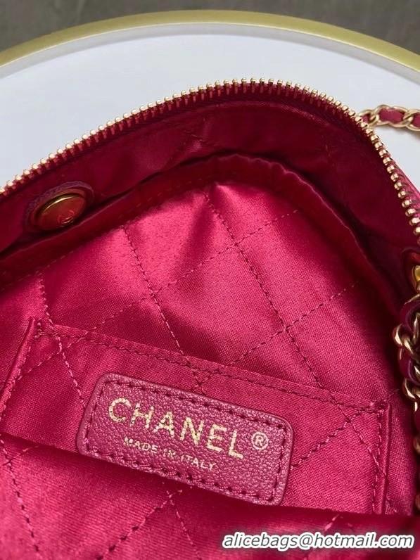 Famous Brand Chanel small diamond bag Grained Calfskin & Gold-Tone Metal AS2201 Pink