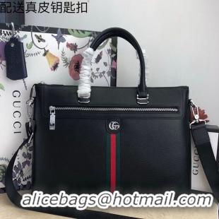 Top Grade Gucci Original Leather GG Briefcase Bag G78945 Black