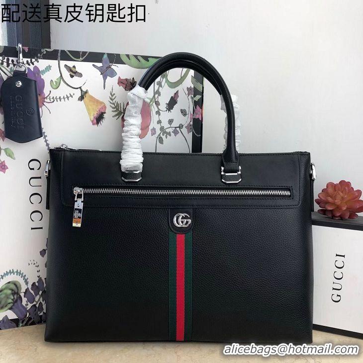 Top Grade Gucci Original Leather GG Briefcase Bag G78945 Black