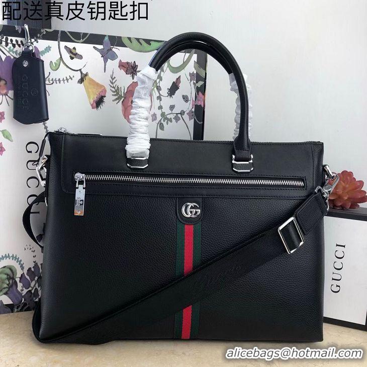 Top Grade Gucci Original Leather GG Briefcase Bag G78945 Black