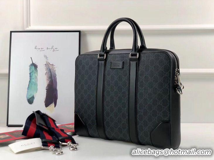 Shop Duplicate  Gucci GG Original Leather tote bag 474135 black