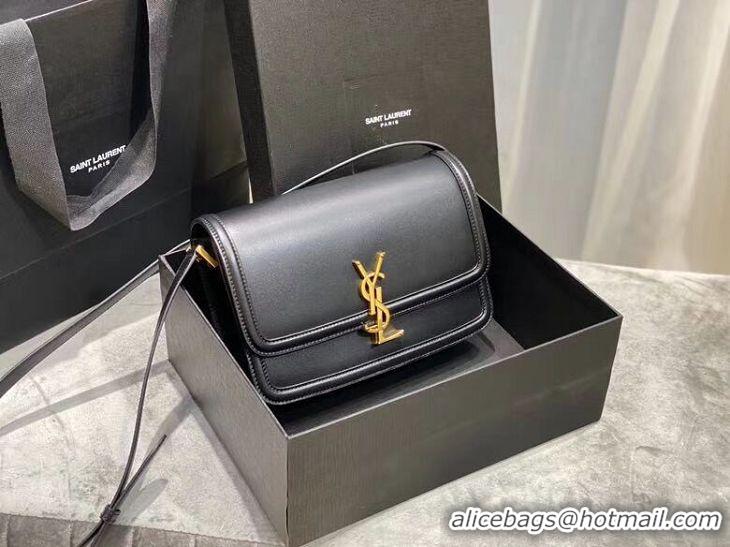 Popular Style SOLFERINO MEDIUM SATCHEL IN BOX SAINT LAURENT LEATHER Y63435 black