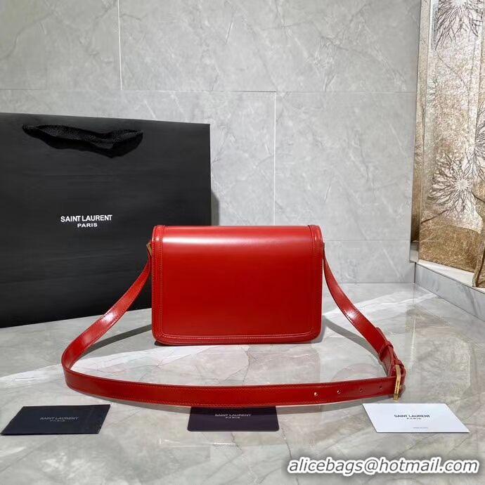 Affordable Price SOLFERINO MEDIUM SATCHEL IN BOX SAINT LAURENT LEATHER Y63435 RED